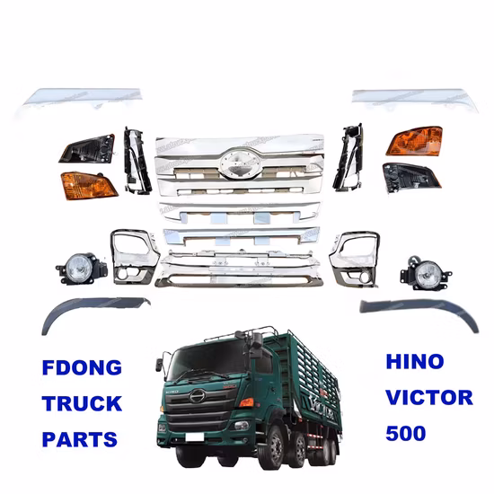 Hino 700/500/Dutro 300 Isuzu Npr/Nqr/Forward/Giga Fuso Supergreat/Canter/Fighter Ud Quon/Cwa451/Pkb/Cwm454/Quester용 일본 트럭 본체 크롬 도장 부품